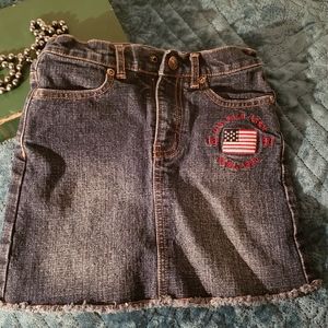 Girls Size 5 Polo Ass Jean Skirt